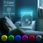 4-In-1 Multi-Functional Portable Air Humidifier Cooling USB Fan With 7-Color Night Light - Image 9