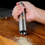 One Handed Operation Thumb Push High Quality Stainless Steel Spice Grinder