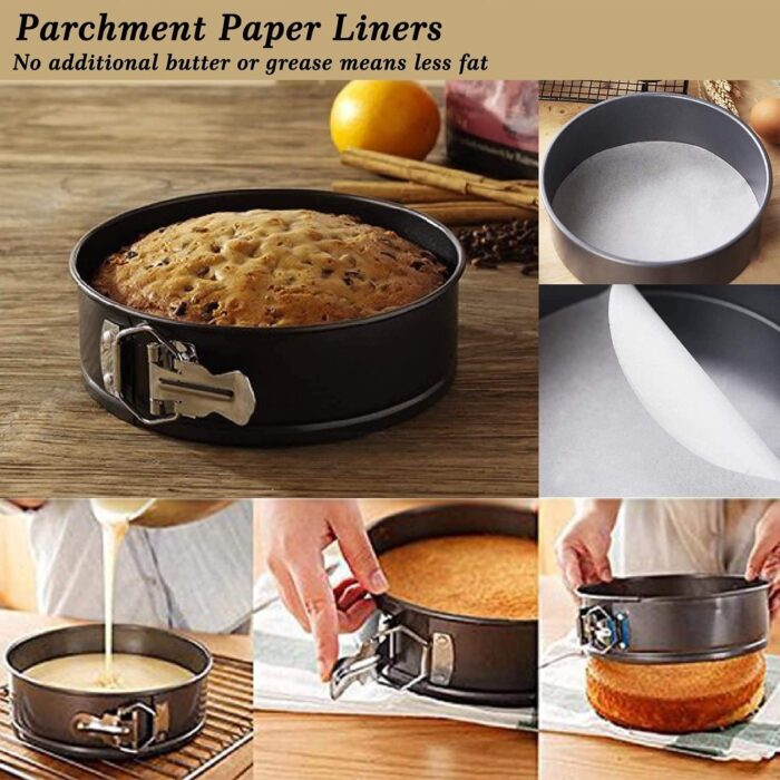 3 Pcs 24cm/26cm/28cm Round Non Stick Spring Form Cake Mold Baking Pan - Image 6