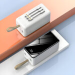 SOVO P3 Multi-Functional 30000mAh Ultra-Large Capacity Power Bank With Built-In 3 Cables And Flashlight - Image 5