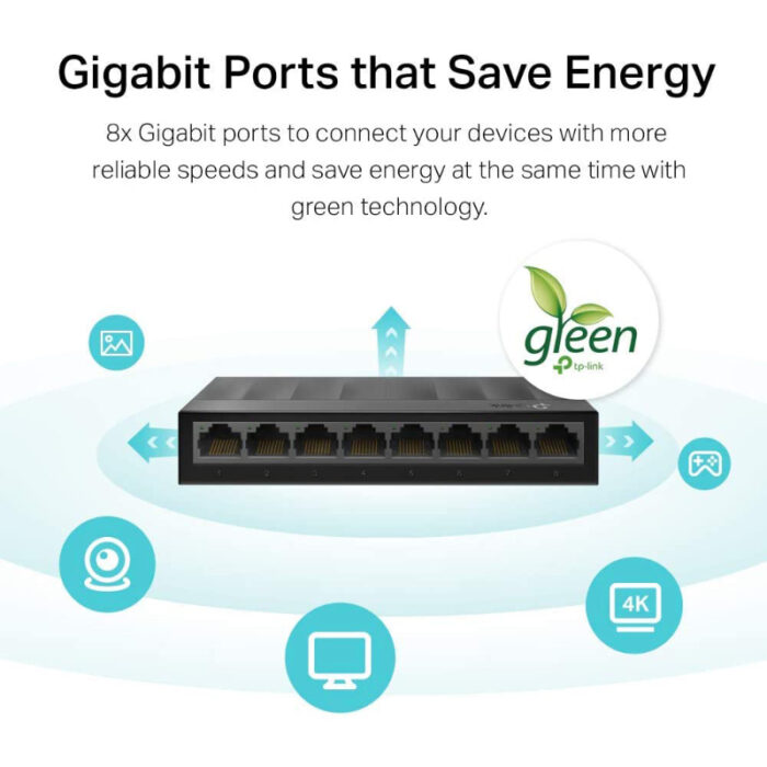 LS1008G TP-Link 8-Port Gigabit Desktop Network Switch - Image 5