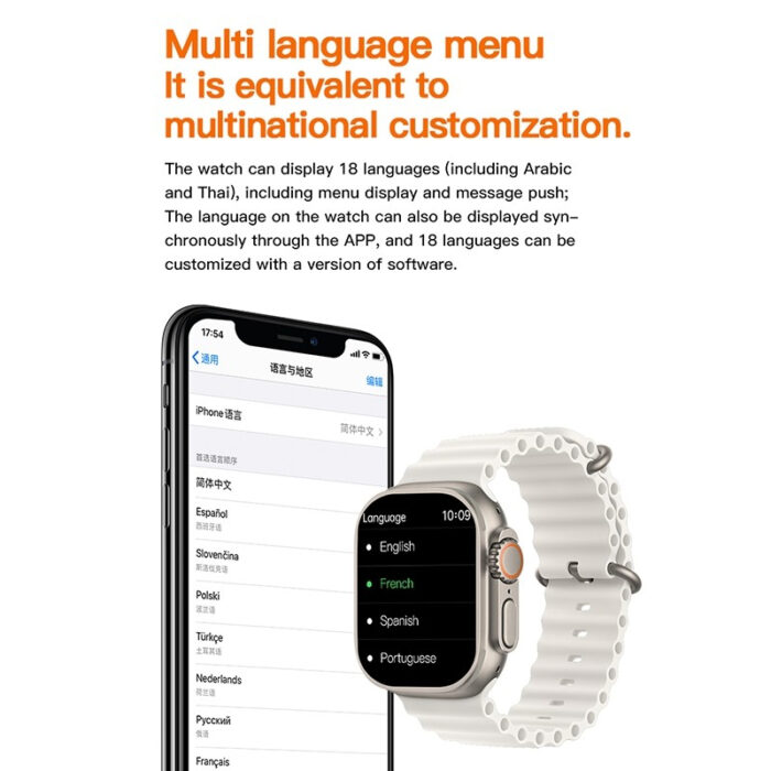 T800 Series 8 Ultra Smart Watch With 1.99 Inches Big Display - Image 5