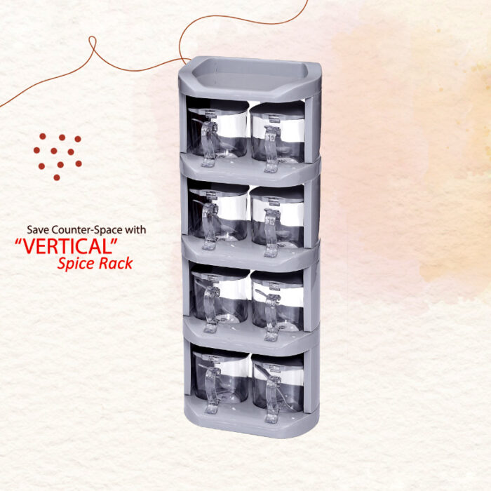 Pretty Neat 5 Tier New Vertical Style Spice Rack 8 PCs Set - Image 5