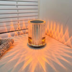 Portable USB Rechargeable RGB Lighting Crystal Touch Control Table Lamp - Image 6