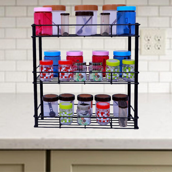 3-Tier Multi-Purpose Metal Kitchen Storage Shelf Rack - Image 8