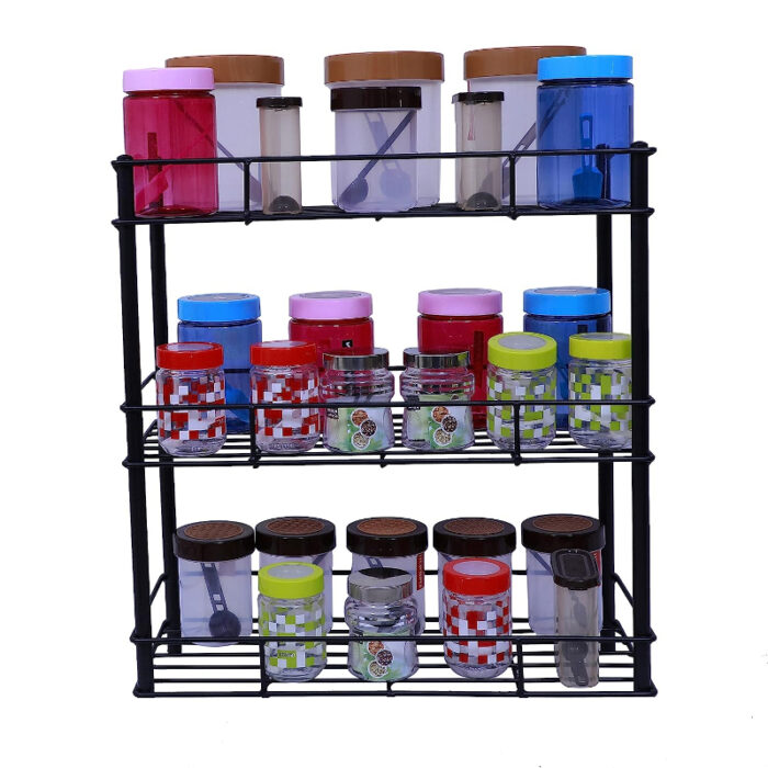 3-Tier Multi-Purpose Metal Kitchen Storage Shelf Rack - Image 1