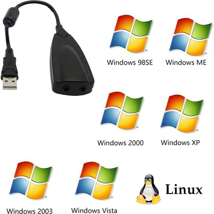 5Hv2 USB2.0 Virtual 7.1 High Quality Channel 3D External Sound Card Adapter Driver Steel Sound - Image 5