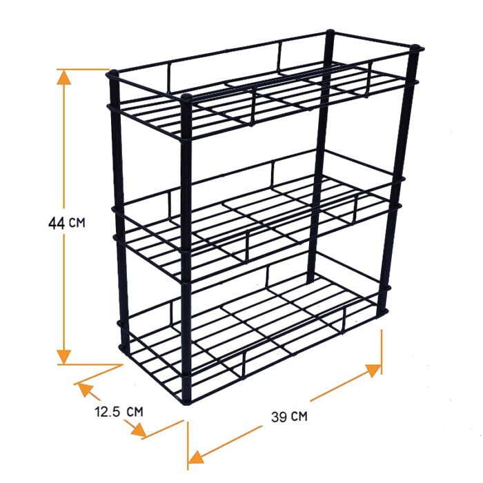 3-Tier Multi-Purpose Metal Kitchen Storage Shelf Rack - Image 4