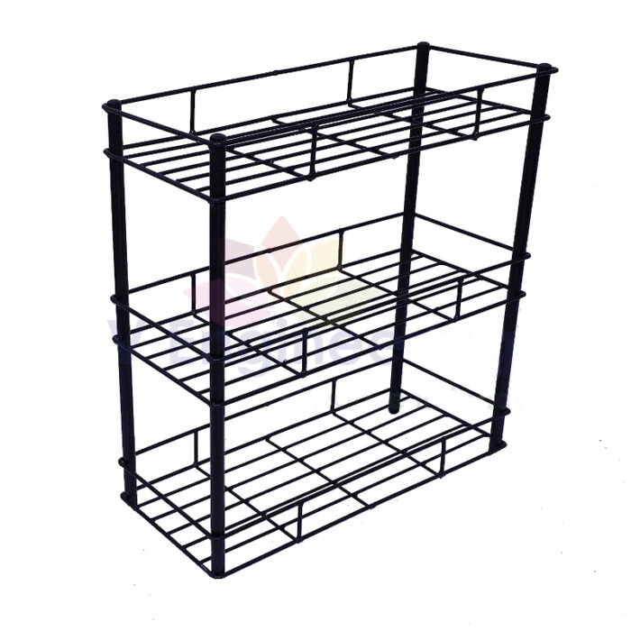 3-Tier Multi-Purpose Metal Kitchen Storage Shelf Rack - Image 3