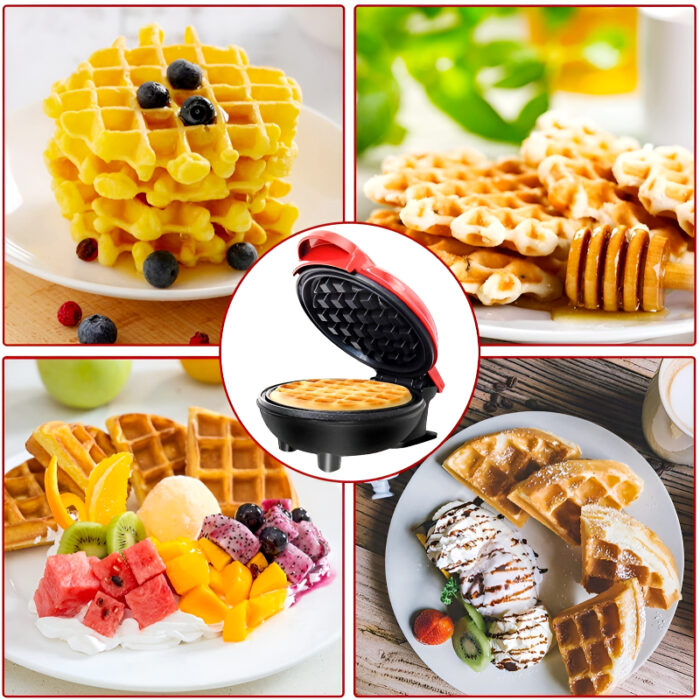 Compact 4-Inch Non-Stick 350-Watt Electric Mini Waffle Maker Machine - Image 9