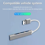 Aluminium Shell Portable 4 Ports USB 3.0 Adapter - Image 2
