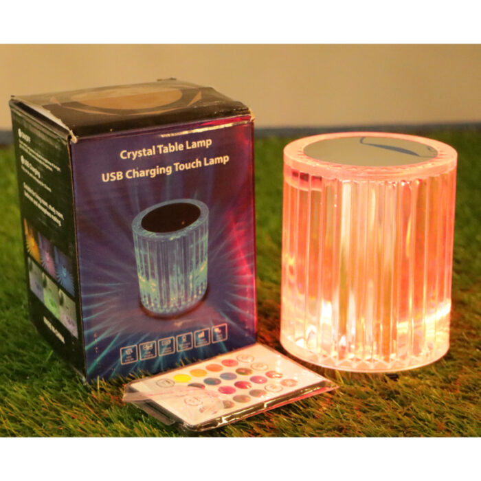Portable USB Rechargeable RGB Lighting Crystal Touch Control Table Lamp - Image 8