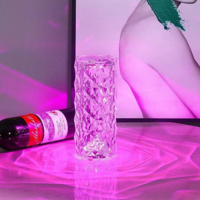 Touch Control Rechargeable Rose Diamond Table Lamp - Image 3