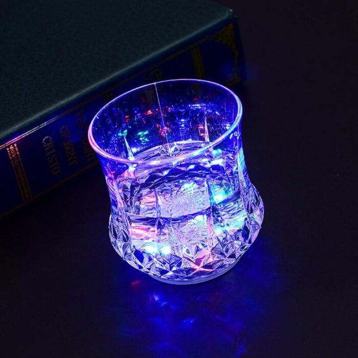 LED Flashing Glowing Water Liquid Activated Light Up Glass Cup Mug Luminous Party Drink Cup - Image 2