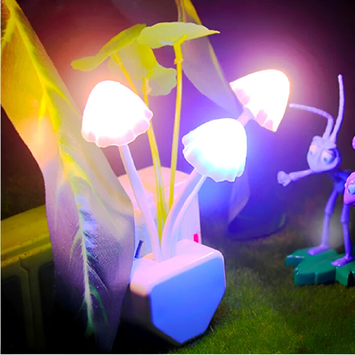 Automatic LED Mushroom Night Light – Color-Changing Sensor Lamp with Dusk-to-Dawn Auto On/Off, Plug-in Night Light for Kids Room, Nursery, Bedroom & Home Decor - Image 6