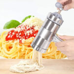 Mini Portable Manual Operation Stainless Steel Pasta Maker With 3 Press Molds - Image 3