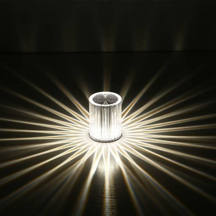 Portable USB Rechargeable RGB Lighting Crystal Touch Control Table Lamp - Image 5
