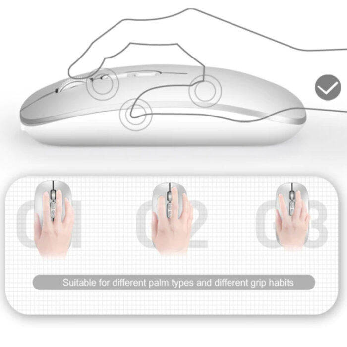 E-1400 Rechargeable 2.4 GHz Wireless Mouse With Silent Clicking - Image 5
