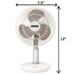 JPN-519 Sogo Mini Portable Rechargeable Table Fan With Extended Battery Life - Image 8