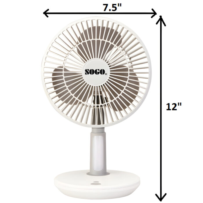 JPN-519 Sogo Mini Portable Rechargeable Table Fan With Extended Battery Life - Image 8