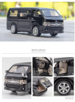 High Simulation 1:32 Toyota Hiace Alloy Die-Cast Model MPV Vehicle With Sound And Light - Image 3