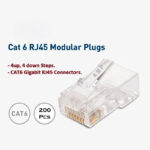 200 Pcs RJ45 CAT6 Pass Through And Foldable Shrapnel Design Ethernet Cable Connectors - Image 6