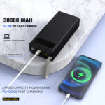 A306 Aspor 30000mAh LCD Display 22.5W And 20W PD Quick Charging Power Bank