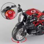 1:12 Alloy Series Classic Racing Pull Back Sports Bike With Flashing Lights And Sounds - Image 2