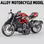 1:12 Alloy Series Classic Racing Pull Back Sports Bike With Flashing Lights And Sounds - Image 6