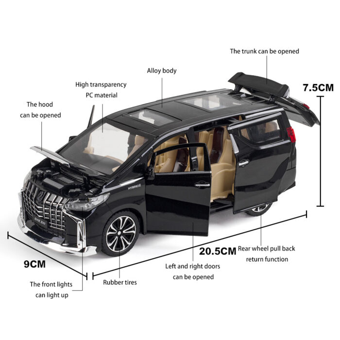 Dynamic Drive Explorer Alphard Feature-Packed Die-Cast Metal Model Car With Light And Sound - Image 7