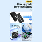ASPOR A382 Mini Portable 10,000mAh Magnetic Wireless Fast-Charging Power Bank - Image 2