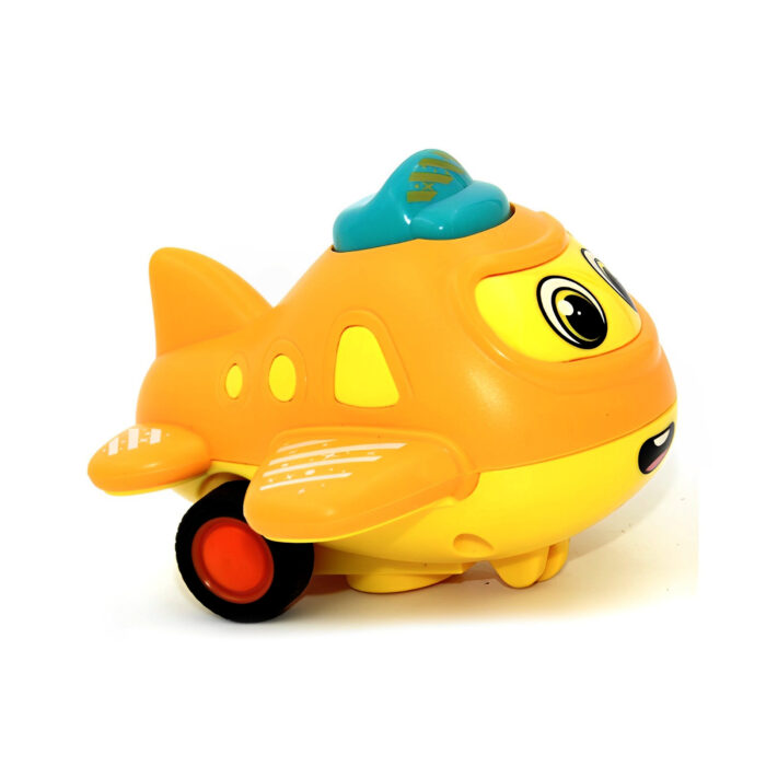 2Pcs Happy Face Cute Mini Airplane Push Toy For Kids - Image 2