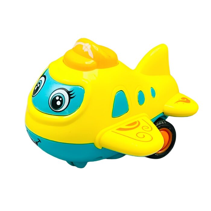 2Pcs Happy Face Cute Mini Airplane Push Toy For Kids - Image 6