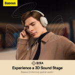 Baseus Bowie D05 Wireless Headphones: Bluetooth 5.3, 70-Hour Playtime, Foldable Design, 40mm Drivers, HiFi Stereo Sound - Image 4