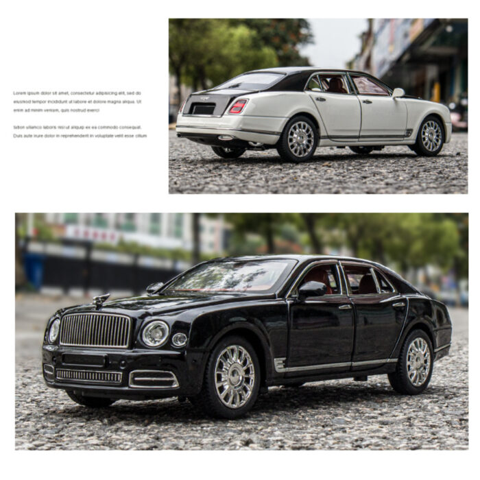 1:24 Bentley Mulsanne Alloy Die-Cast Model Car With Sound & Light - Image 8