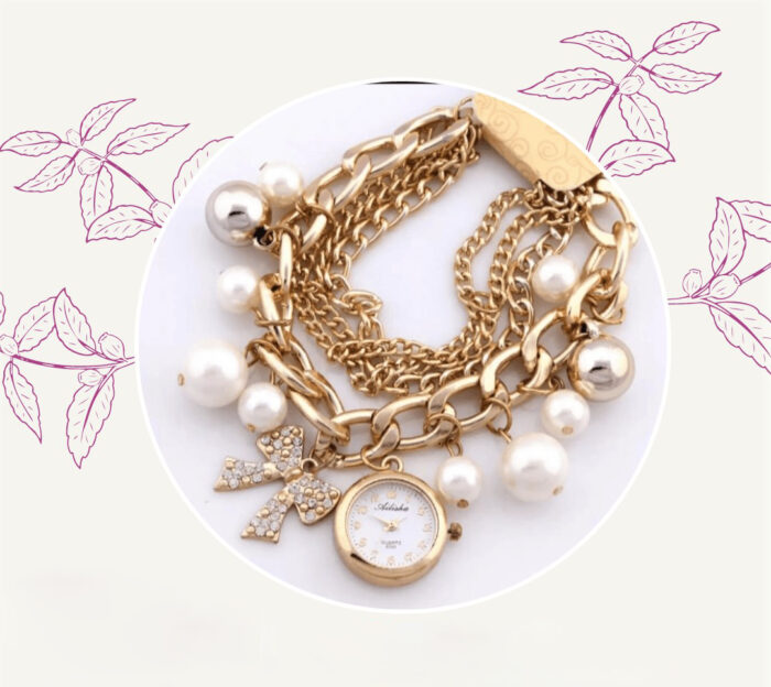 Stylish Luxury Pearls Bracelet Women’s Wrist Watch - Image 3