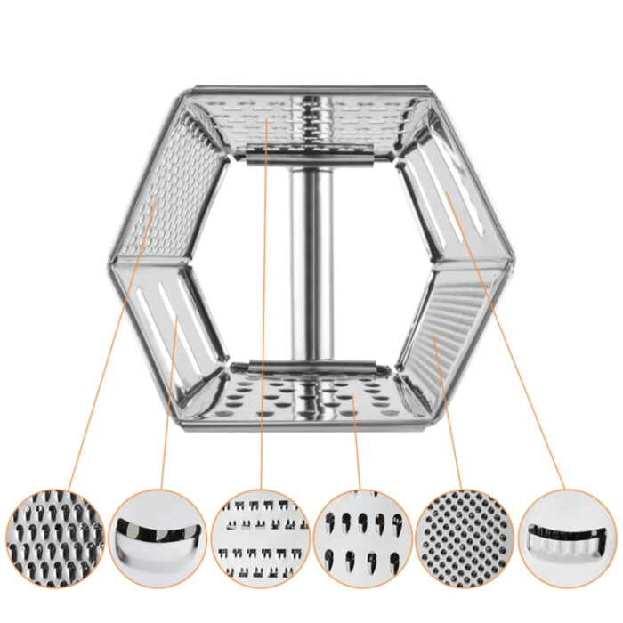 Eco-Friendly Multi-Purpose 6-Sided Stainless Steel Grater - Image 6