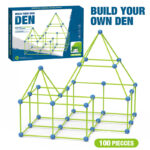 Creative 100-Piece Interactive Building Tent Set For Kids DIY Construction