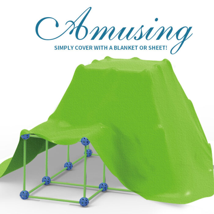 Creative 100-Piece Interactive Building Tent Set For Kids DIY Construction - Image 6
