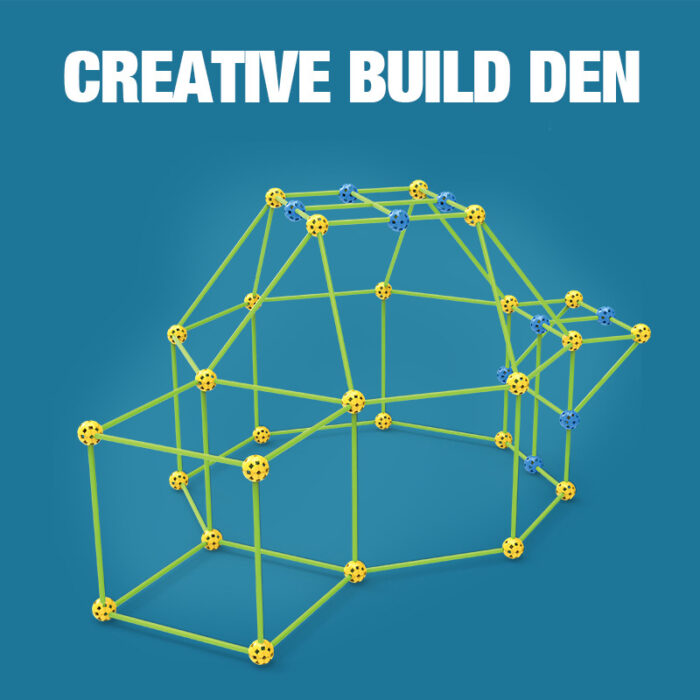 Creative 100-Piece Interactive Building Tent Set For Kids DIY Construction - Image 7