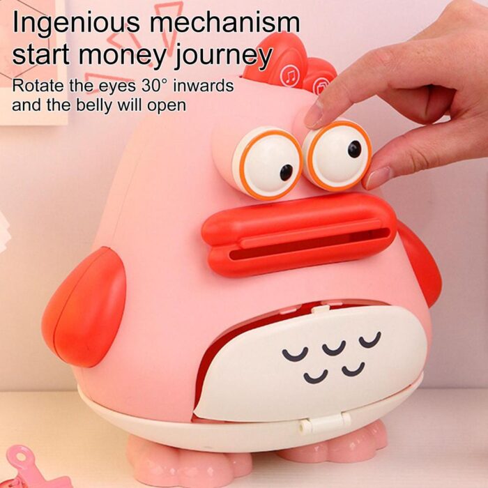 Cute Duck Cartoon Shape Interactive Money-Saving Piggy Bank For Kids - Image 3