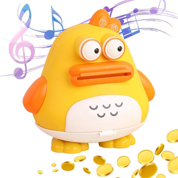 Cute Duck Cartoon Shape Interactive Money-Saving Piggy Bank For Kids - Image 5