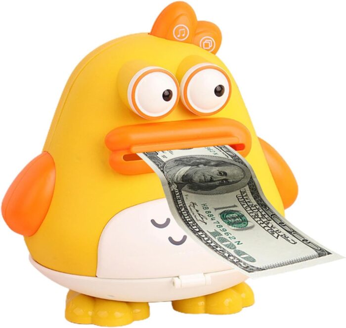 Cute Duck Cartoon Shape Interactive Money-Saving Piggy Bank For Kids - Image 8