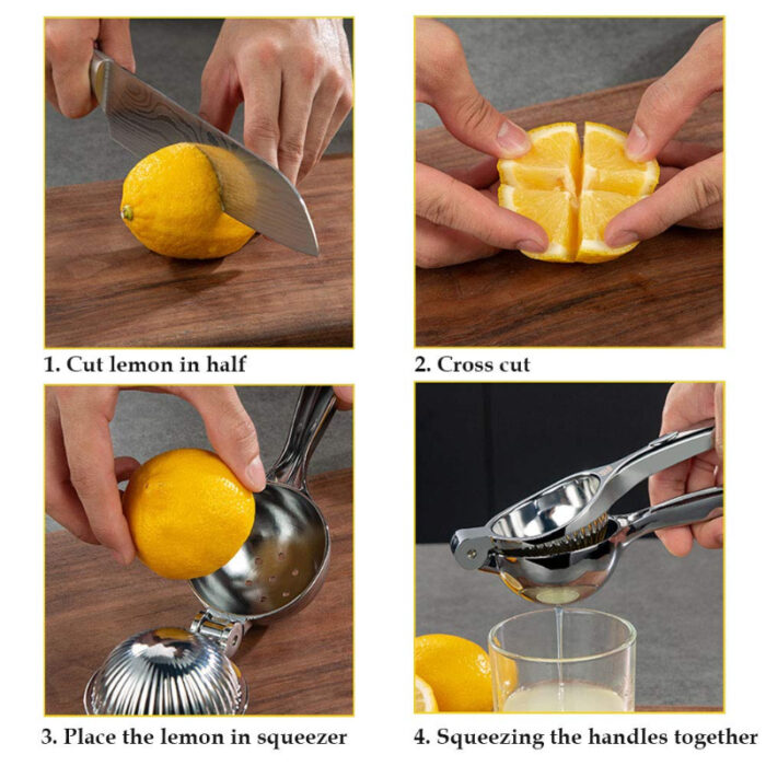 Hand-Operated Single Press Stainless Steel Lemon Squeezer - Image 5