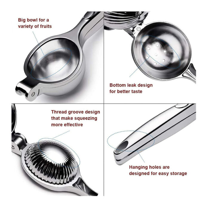 Hand-Operated Single Press Stainless Steel Lemon Squeezer - Image 10