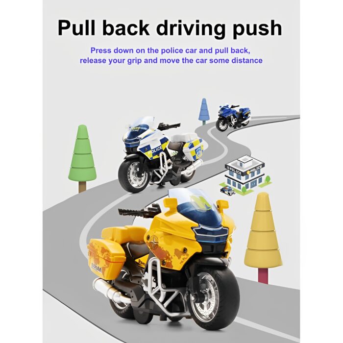 1:14 Friction Powered Alloy Die-Cast Motorbike With Cool Lights Effects And Music - Image 2