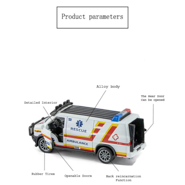 1:32 Mini Miniature Colorful Die-Cast Model Simulation Pull Back Alloy Van - Image 8