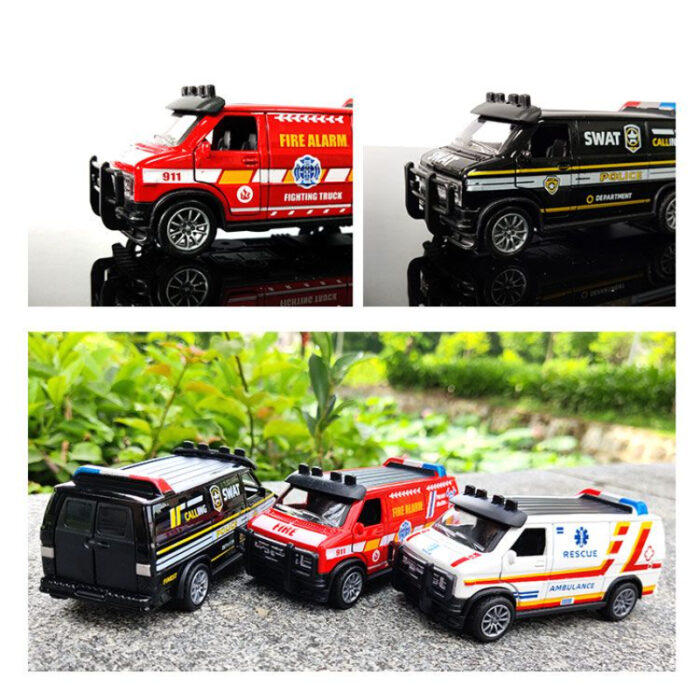 1:32 Mini Miniature Colorful Die-Cast Model Simulation Pull Back Alloy Van - Image 10