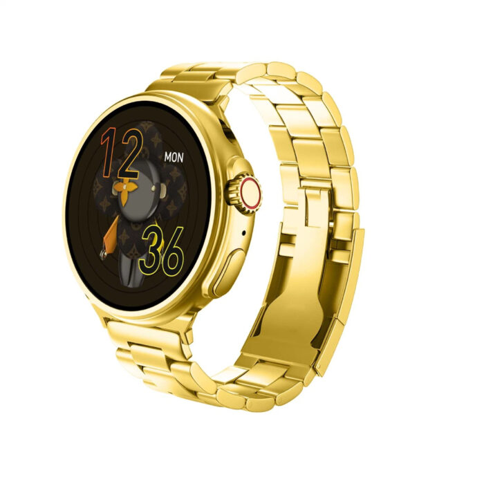 G10 24K Gold Amoled Display Luxury Stainless Steel Sports Heart Rate Health Monitoring Watch Smart Watch - Image 2