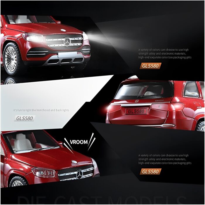 Mercedes-Benz GLS 580 SUV 1/24 Alloy Model Die-Cast Car Toy - Image 4